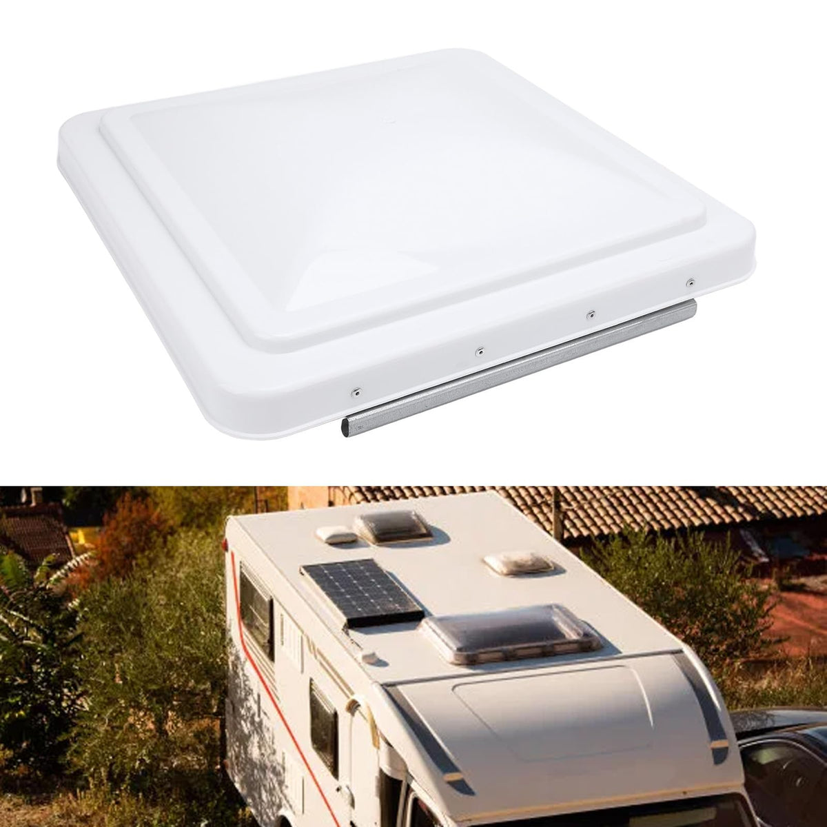 14in White RV Roof Vent Lid Cover 2-Pack Z846572