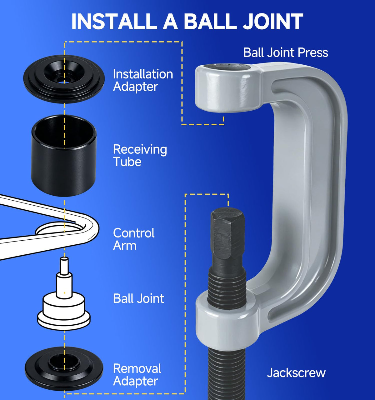 10PC Ball Joint Press Kit & Removal Tool K9440