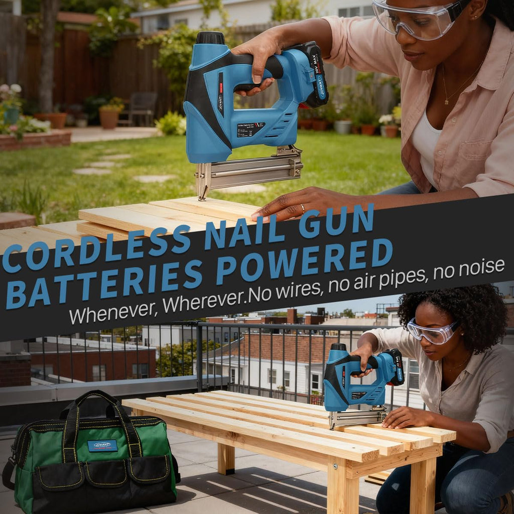 2-in-1 Cordless Nail Gun with Angle Grinder E836