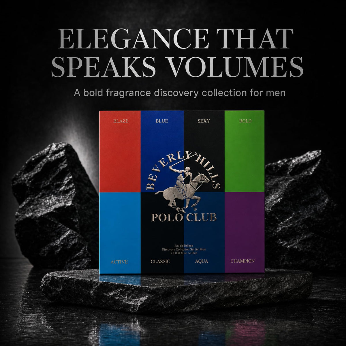 8 Pc 0.34 oz Men's Cologne Gift Set F101171