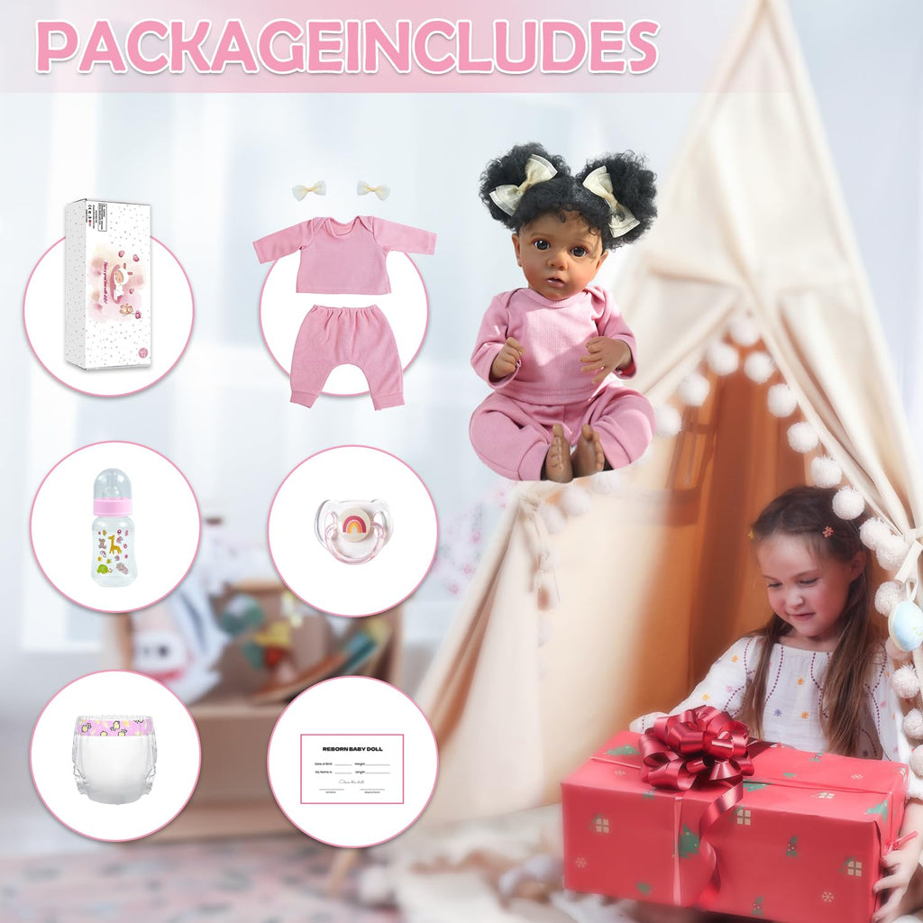 20 Inch Realistic Newborn Baby Doll in Pink Outfit V326