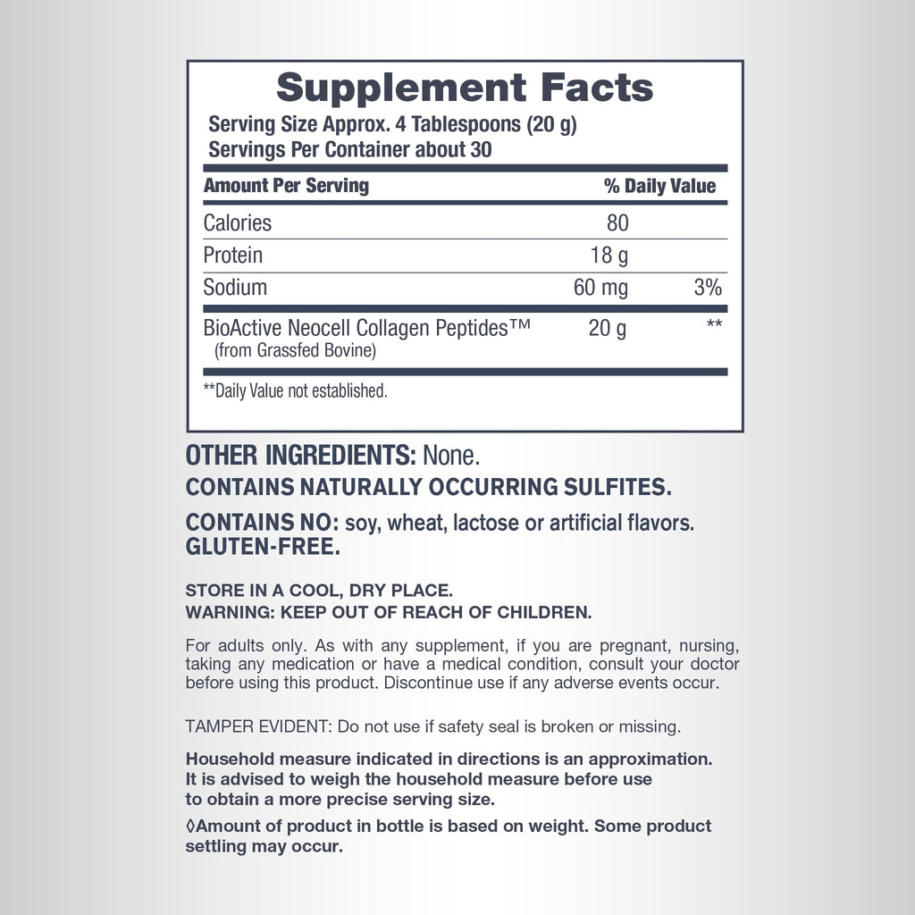 Unflavored Collagen Peptides Powder P18928
