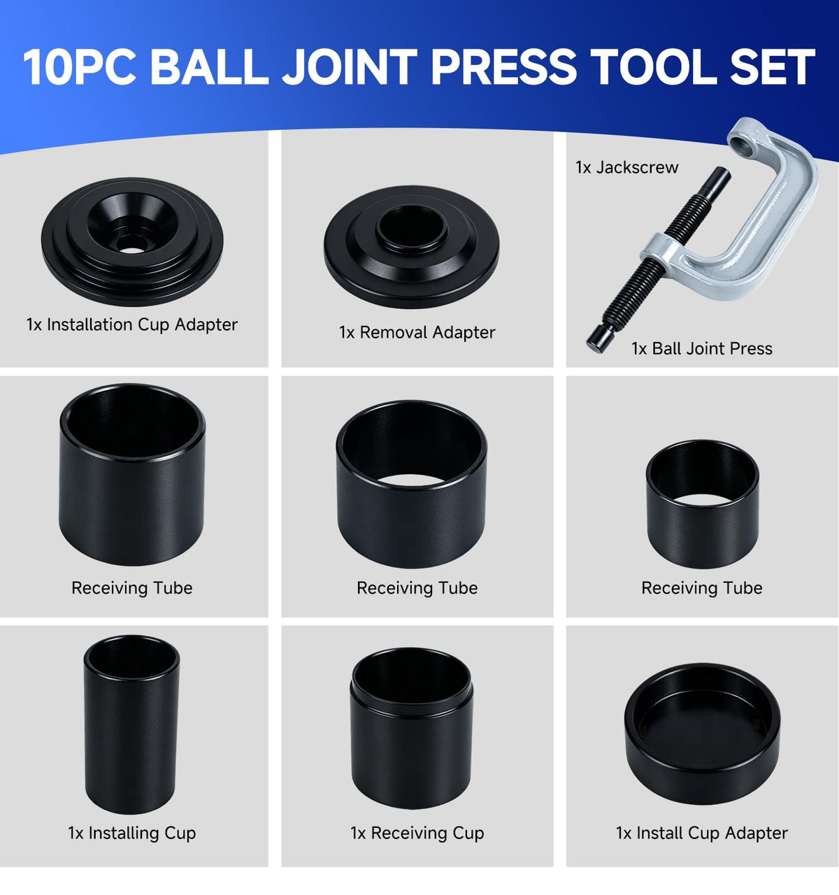 10PC Ball Joint Press Kit & Removal Tool K9440