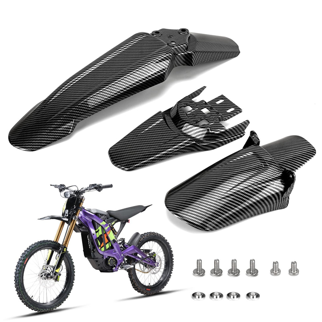 Front Rear Fender Set Carbon Fiber Style Whole Kit H664