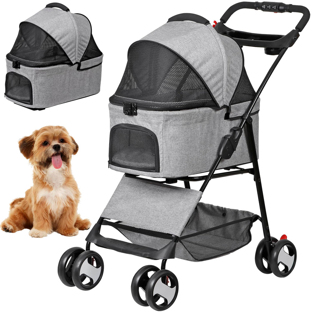 3 in1 Foldable Pet Stroller with 4 Wheels P8530