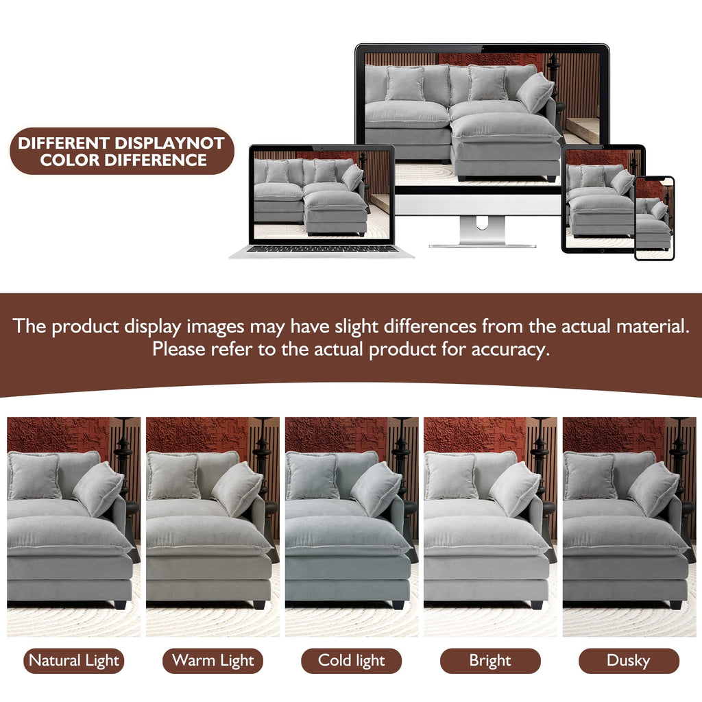 77 Inch Grey Chenille Loveseat H71046