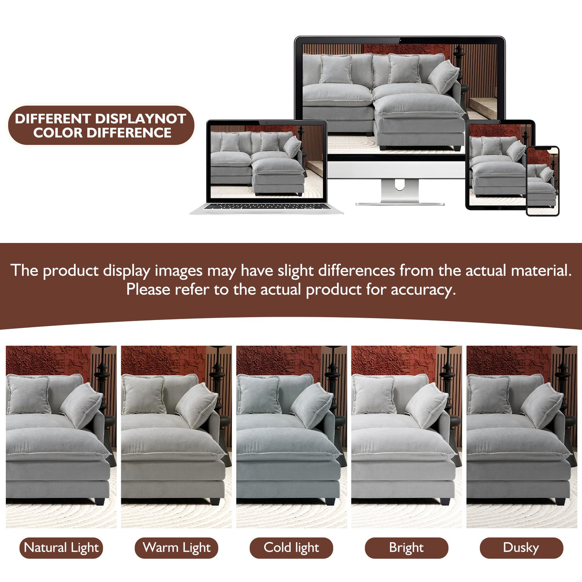 77 Inch Grey Chenille Loveseat H71046