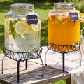 2 Pack 2 Gallon Glass Drink Dispenser with Stand E994