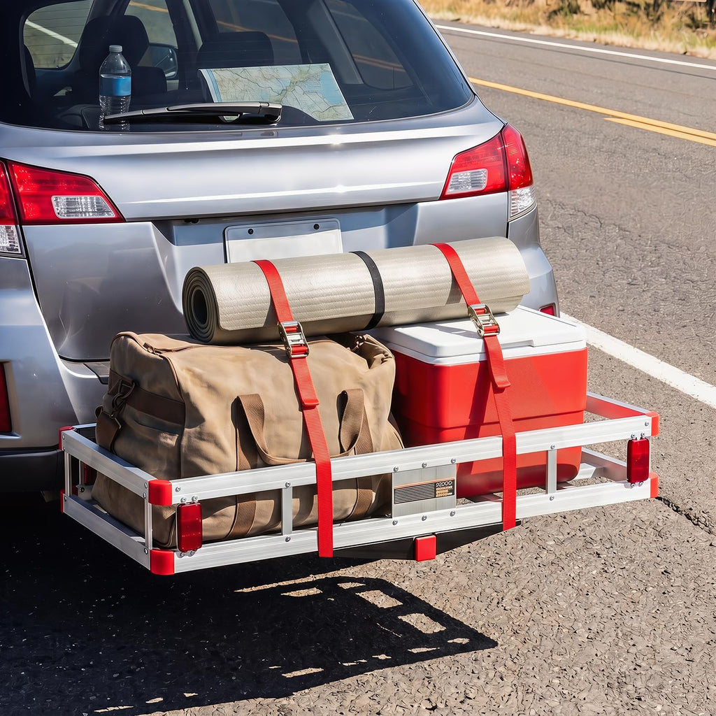Aluminum Hitch Mount Cargo Carrier with 500LBS Capacity S365815