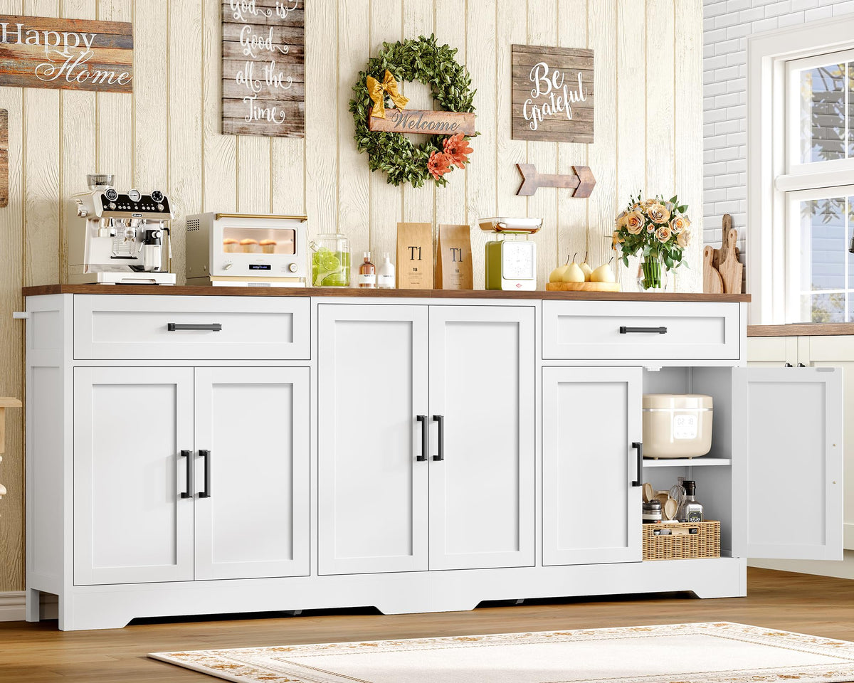 White Buffet Cabinet with Storage G516