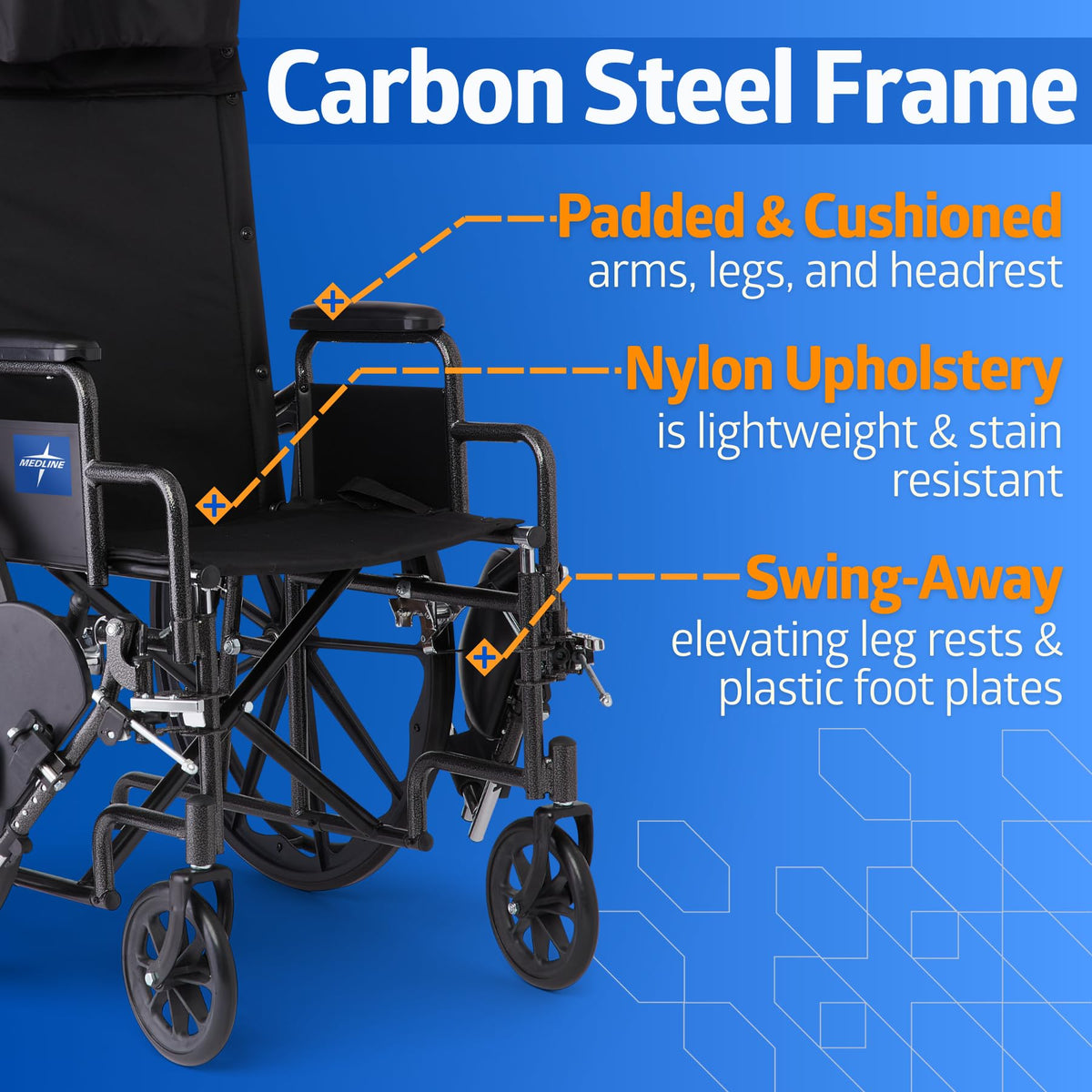 Reclining Wheelchair with Elevating Leg Rests E86252