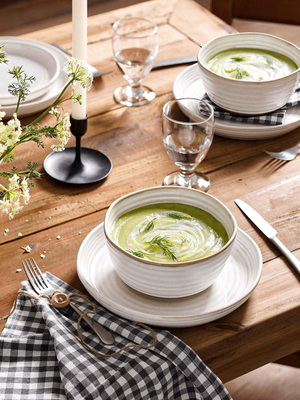 Ceramic Soup Bowl Set 42 oz 7 Inch Set of 4 Arctic White X22874