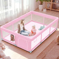Pink Baby Playpen 74x50 Inches with Mesh S212688