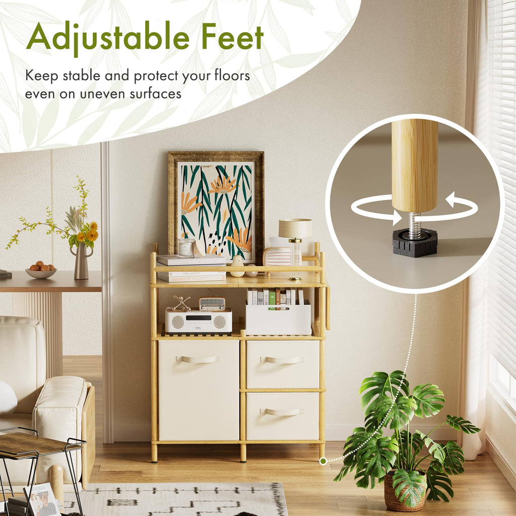 Bamboo Baby Changing Table with 3 Drawers T313906