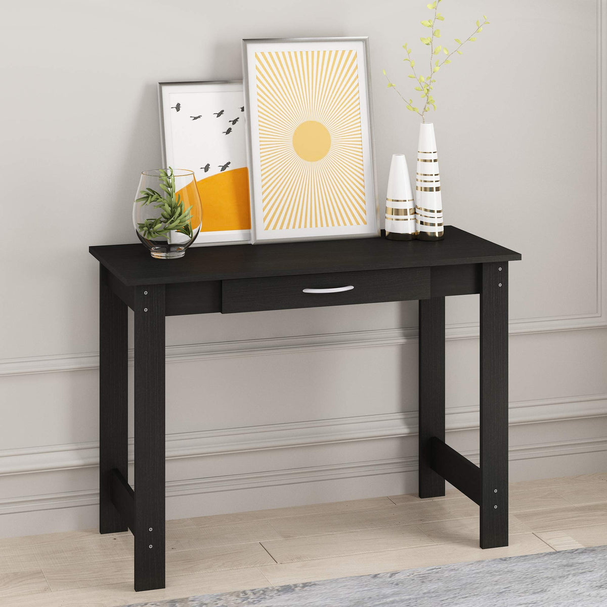 Black Writing Desk with Drawer U74936