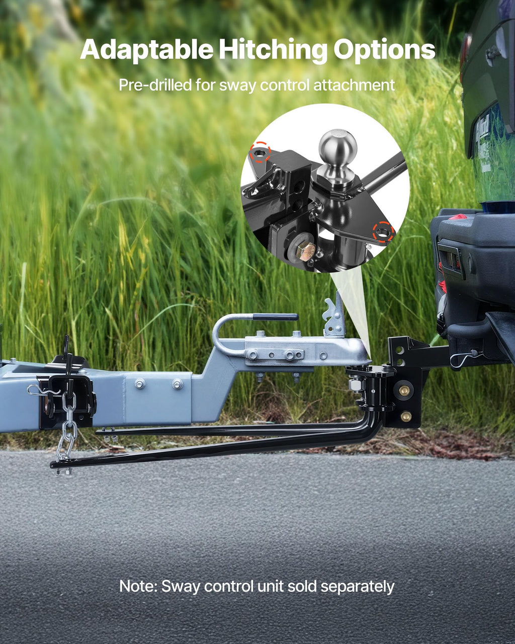10000 lbs Weight Distribution Hitch with 2 in Shank and 2-5/16 in Ball E583