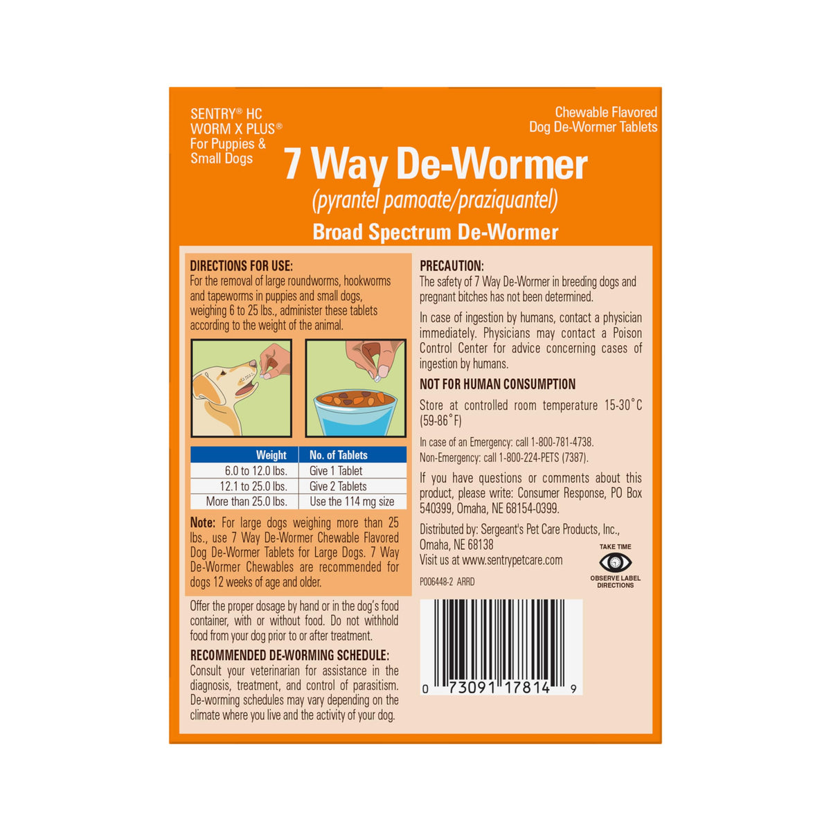 7 Way De-Wormer Chewables for Dogs, 6 Count C520