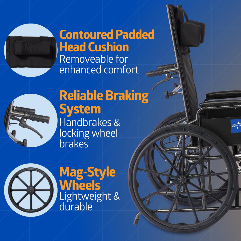 Reclining Wheelchair with Elevating Leg Rests E86252